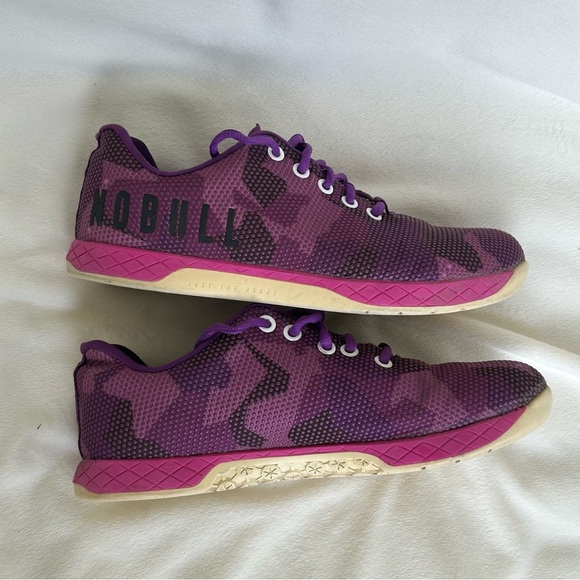 NOBULL Trainer Shoes Purple Pink Camo Womens 8 Mens 6.5 Athletic Workout Gym - Picture 6 of 10
